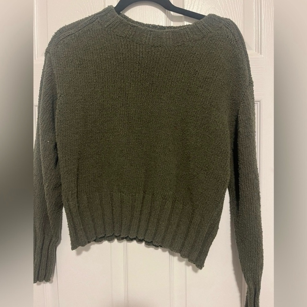 J. Crew Green Crew Neck Sweater Size S